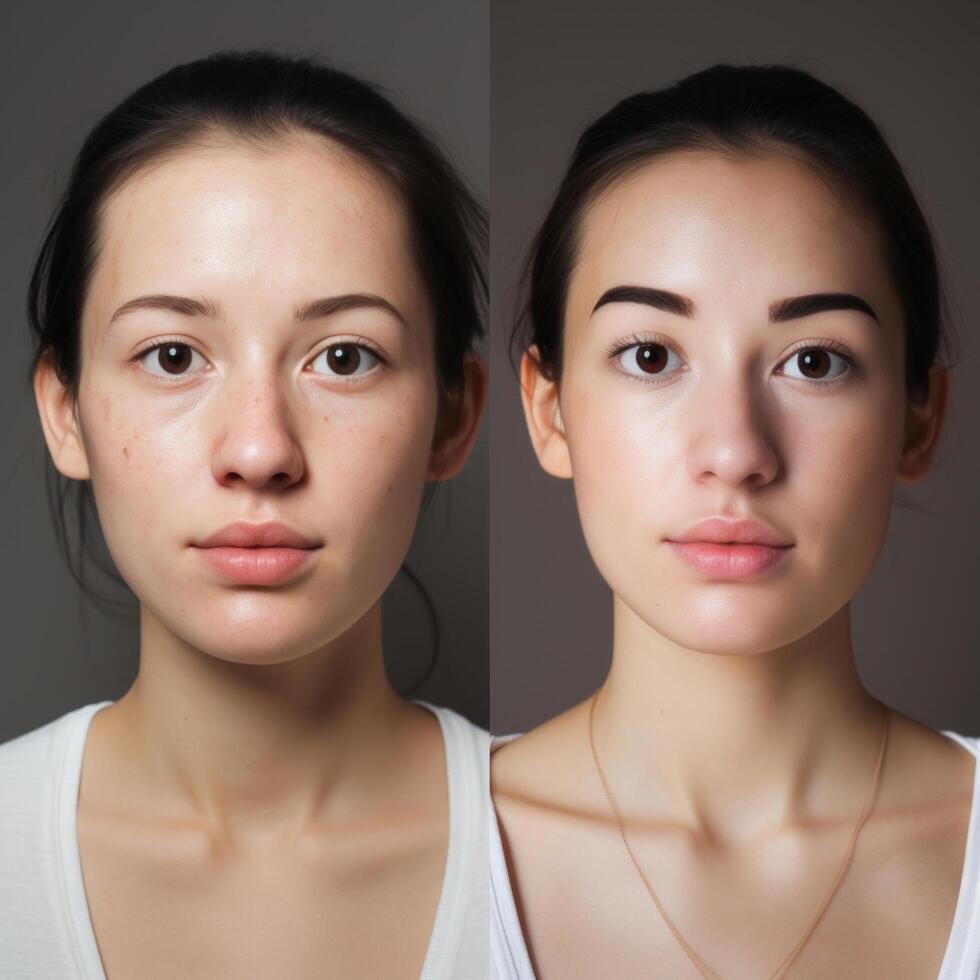 ai-generated-face-treatment-before-and-after-free-photo