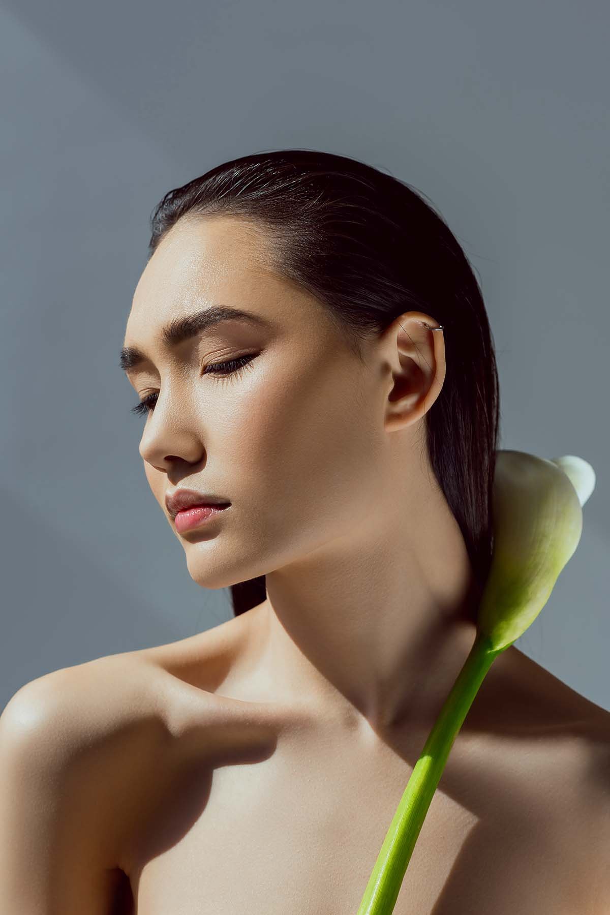 Asian Girl with Calla Flower